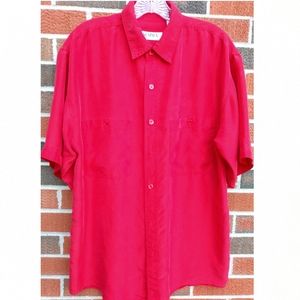 Summa silk vintage 100% silk men's M button down